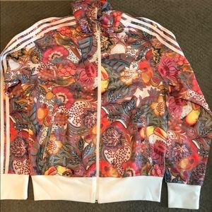 Adidas floral jacket- size M